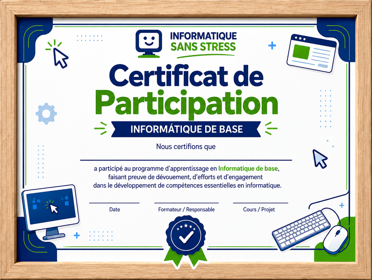 Certificat de Participation