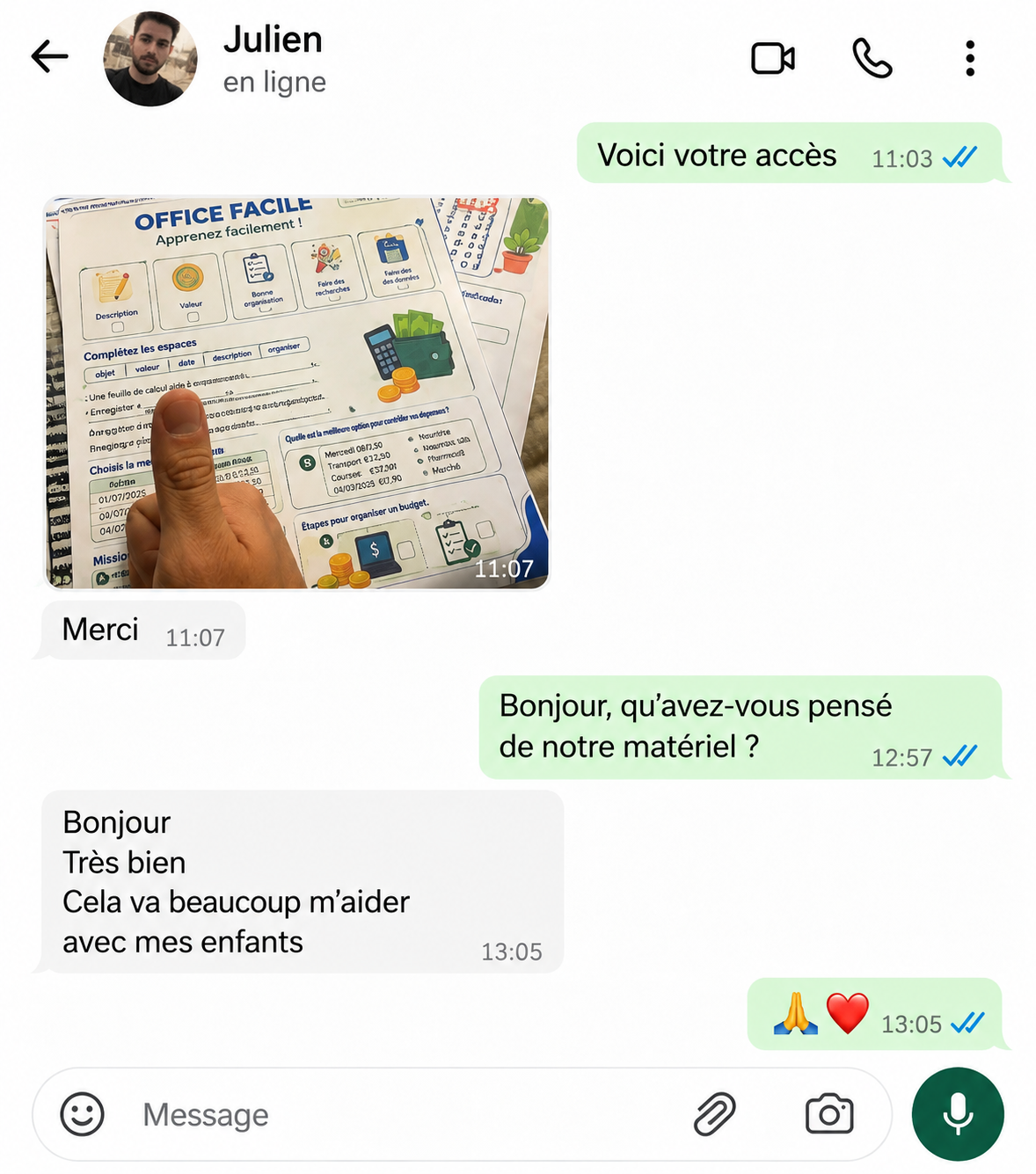 Retour de Julien sur Office Fácil